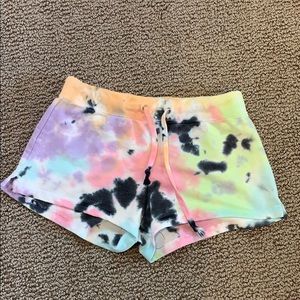 Tie dye shorts.